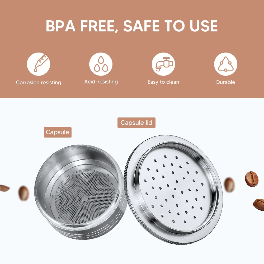 Icafilas Capsule Di Caffè Adatte Per Il Riutilizzo Di Segafredo Macchine Da Caffè Capsule Hardware Grasso In Acciaio Inossidabile