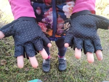 Guantes deportivos con soporte de muñeca para niños, para entrenamiento, bicicleta, medio dedo