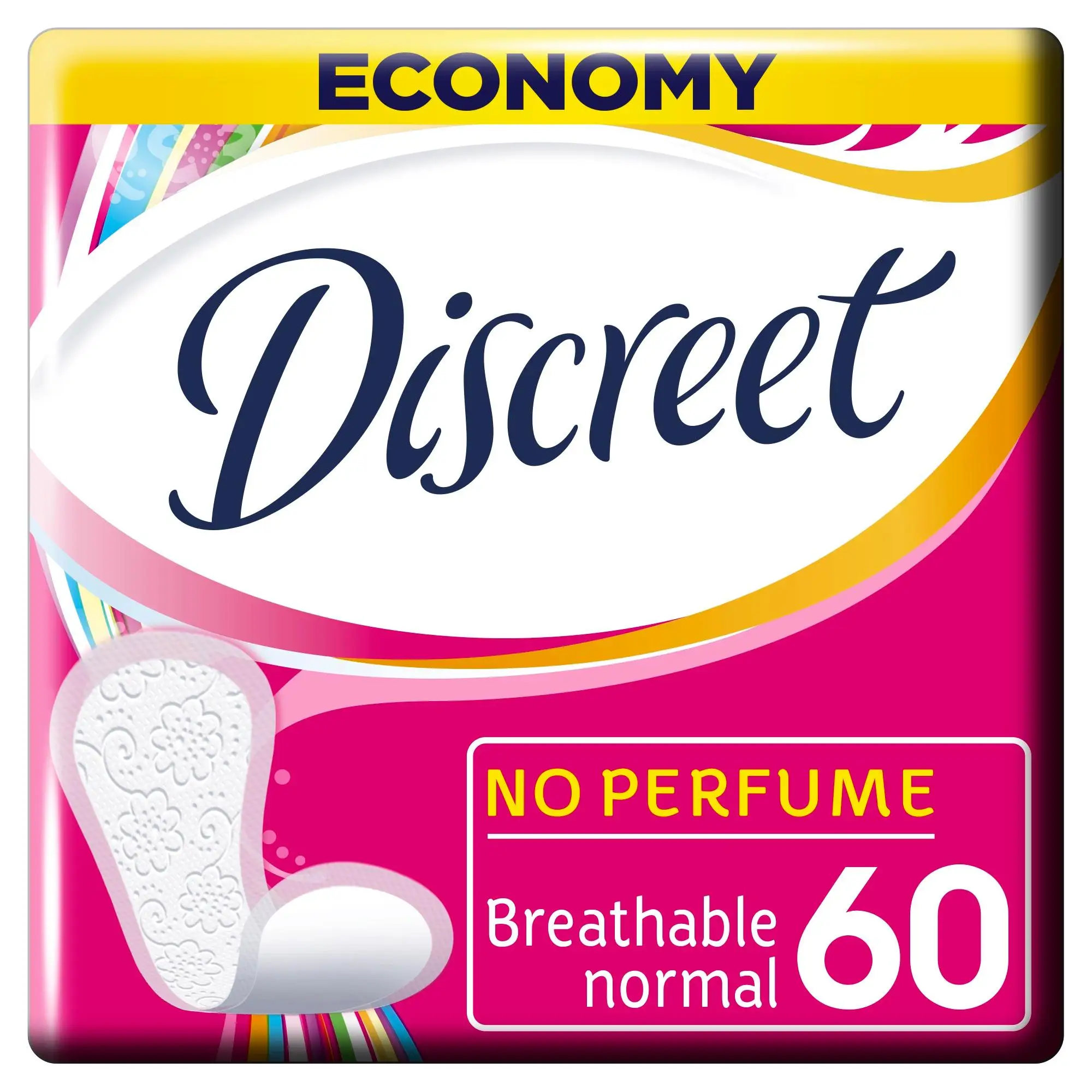 Женские ежедневные прокладки DISCREET Normal Multiform, 60 шт