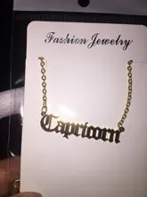 12 Zodiaco COLLAR COLGANTE de letras en inglés antiguo Scorpio Aries Tauro Géminis, Cáncer, Leo gargantilla signos del horóscopo collar de amistad