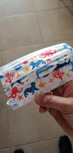 Mascarilla desechable con dibujos animados para niños, 3 capas, transpirable, no tejida, gruesa y cálida, con elásticos, 50 Uds.