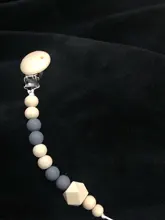 Bebé Clip de madera para chupete Anti-Cadena de cadena de chupete juguete recién nacido Cadena de chupete