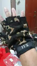 Guantes antideslizantes de camuflaje para hombre, guantes de medio dedo para deportes de Fitness y ciclismo, guantes de medio dedo para deportes al aire libre