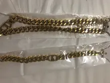 Collar de cadena de acero inoxidable con textura de Metal para mujer, cadena de eslabones cubanos, Gargantilla, regalo de fiesta, 2021