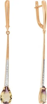 

Aloris earrings with ametrine and cubic zirconia in red gold
