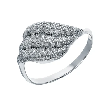 

Silver ring with cubic zirconia sunlight sample 925 test