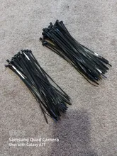 Auto-bloqueo 100 Uds negro 3X200 anillo de sujeción 3X60 Cable envuelve correa de nailon cremallera atar conjunto