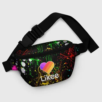 

Waist bag 3D "LIKEE's, Bright print, comfortable and roomy, travel and leisure.