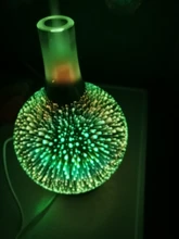 Aroma Diffuser Glass-Vase Essential-Oil Cool-Mist-Humidifier Waterless Auto Light And