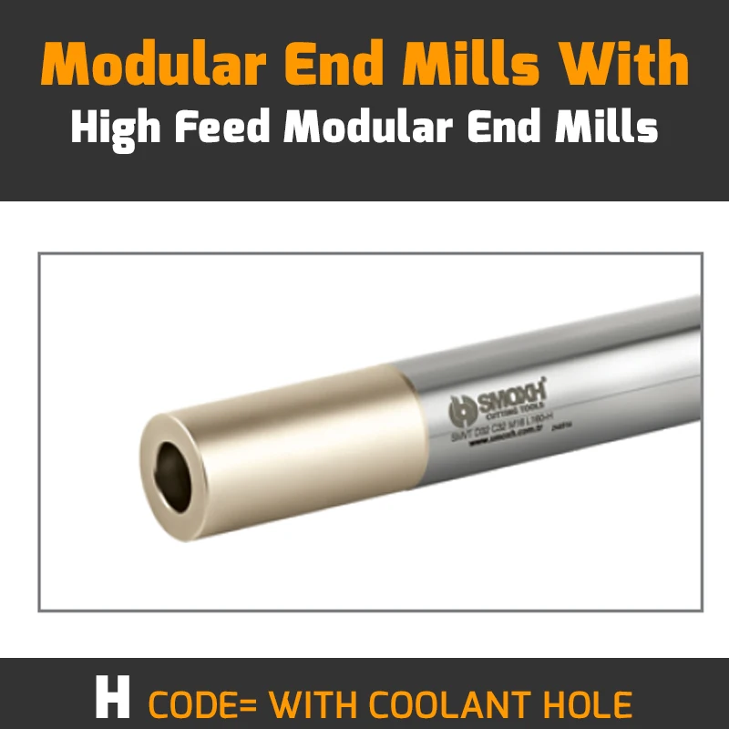 

SMVT D31 C32 M16 L250 H-WITH COOLANT HOLE Modular End Mills With Changeable Insert