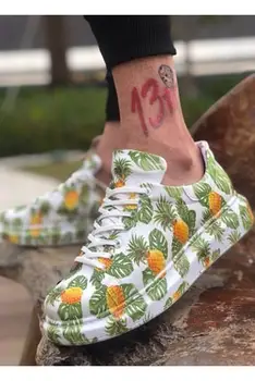 

Chekich Pineapple Unisex Sneaker 255 WOMEN MEN 100% VEGAN 100% COTTON INSOLE HIKING BASKETBALL RUN TENNIS VISIT DAILY