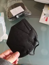 Mascarilla FFP2 de 5 capas, máscara CE FPP2, FPP2, reutilizable, color blanco y negro, certificado fpp2, 100 Uds.