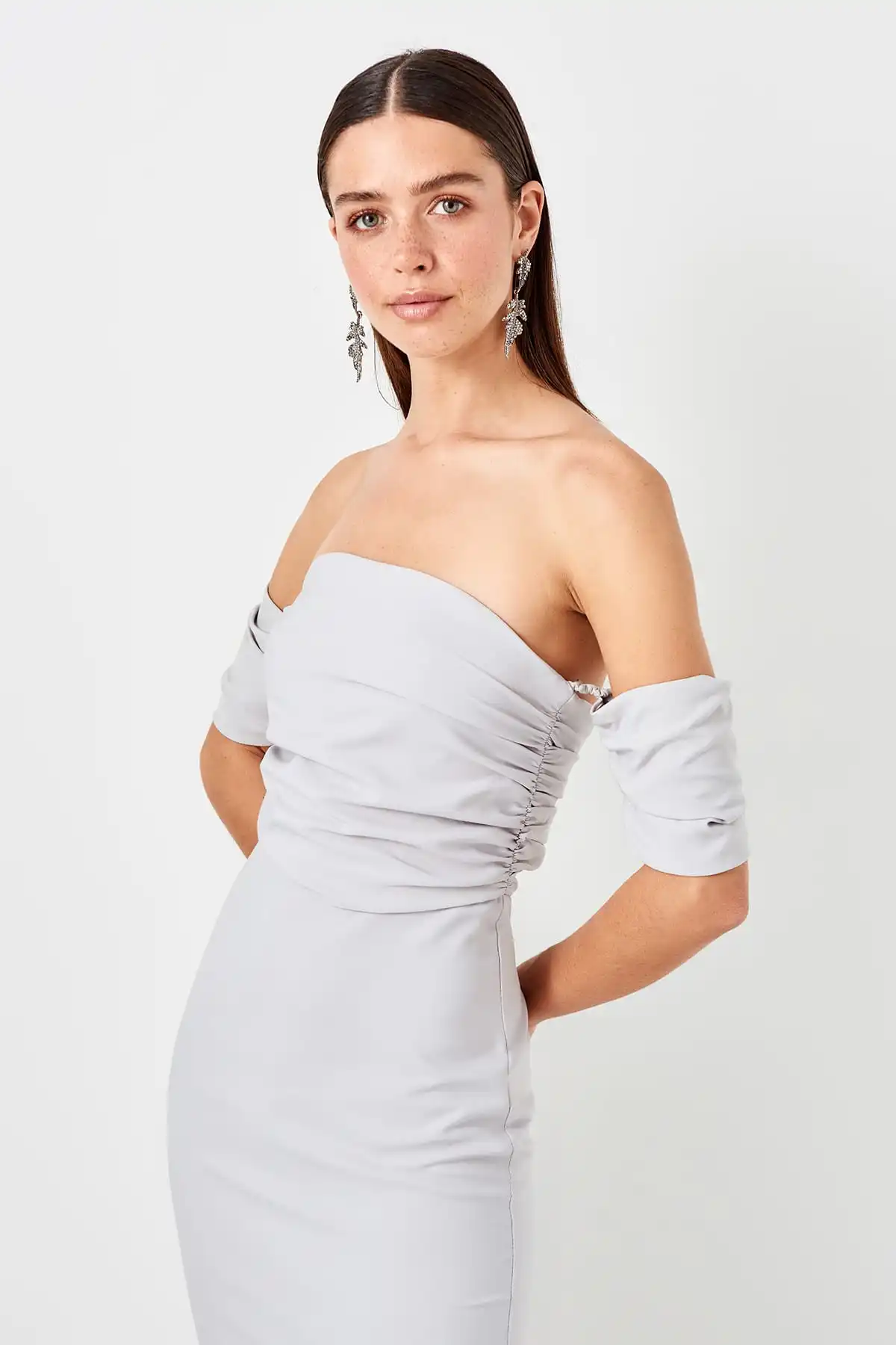 Trendyol Shir детальное вечернее платье TPRSS19BB0494
