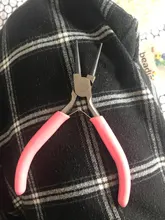 Herramientas de joyería de 125mm, accesorios DIY, herramientas de Hardware, pinza de plástico, tornillo de Banco rosa, negro, cabeza redonda, afilada boca, alicates de corte de alambre