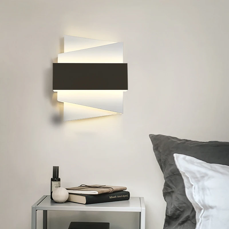 Modern Simple Design LED Wall Lamp For Living Room Bedroom Bedside Corridor Aisle Sconce White Indoor Decoration Light Fixture plug in wall lamp