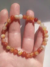 JHNBY-RAYA ROJA de perlas de cornalina para mujer, 6/8/10/12MM, pulsera de piedra Natural trenzada/cuerda elástica, joyería para hombre