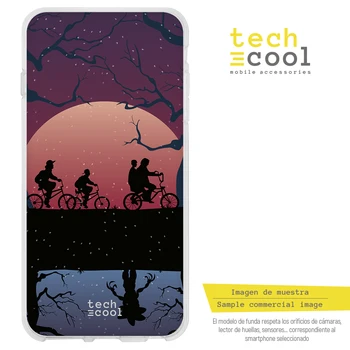

FunnyTech®Silicone Case for BQ Aquaris X/X Pro L Stranger Things forest silhouettes vers.3
