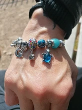 Plata de Ley 925 auténtica Ariel, abalorio compatible con pulsera Pandora Original y brazalete, fabricación de moda, joyería DIY para mujeres CMC006, 100%