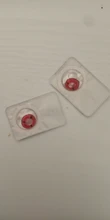 Lentes de contacto para Cosplay, lentillas de Color rojo y blanco para ojos de Halloween, 1 par
