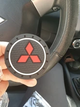 Alfombrilla antideslizante para posavasos de coche, soporte de silicona para Mitsubishi ASX Lancer 10 Pajero Outlander L200, 1/2 Uds.
