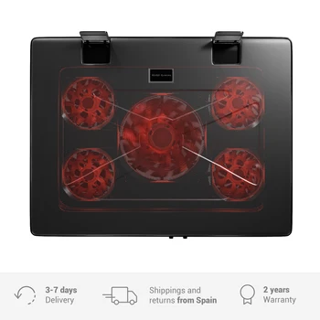 

Mars Gaming MNBC2, PC cooling Base, up to 17.3 ", portable cooler 5 fans, red LED, 2 x USB2.0