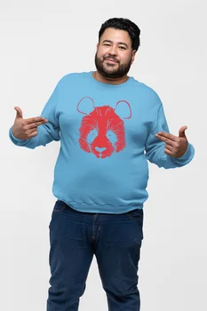 

Angemiel Wear Pink Calm Panda Blue Men 'S Sweatshirt