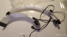 PSU, Cable de extensión RGB ATX 24Pin GPU 8Pin Triple Streamer PCI-E de 6 + 2P Dual cuerda de arcoíris 5V sincronización PC funda de decoración