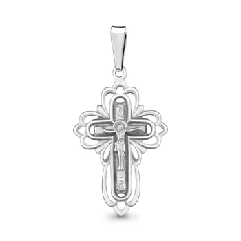 

Aquamarine Orthodox cross without inserts, 925 sterling silver