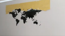 Wall-Stickers Tv-Background-Wall World-Map Crystal Acrylic Office European-Type for Sofa
