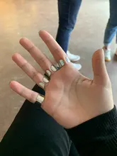 Anillos Punk de Hip Pop para mujer, cadena ajustable multicapa, cuatro anillos abiertos para dedos, anillos giratorios de aleación para mujer, regalo de fiesta