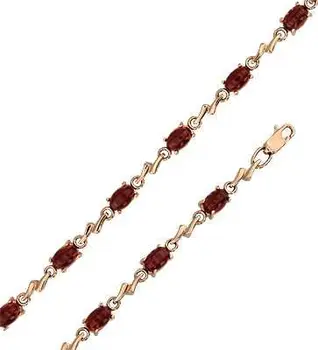 

Aloris bracelet with 9 garnets in red gold