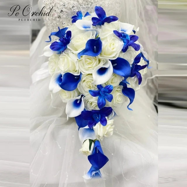 Bouquet de mariée pour mariage violet et blanc orchidées