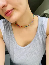 Coxeer-collar de estilo bohemio con cuentas, gargantilla hecha a mano con cuentas, accesorios de joyería para la playa, 1 unidad