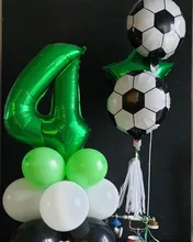Globos de papel de helio para niños, decoraciones para fiesta de cumpleaños, suministros para fiesta de fútbol