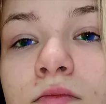 2 uds. De lentes para Cosplay, lentillas multicolores para ojos, maquillaje de Navidad, serie Anime, 1 par