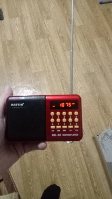 Отзыв о товаре Цифровой радиоприемник портативный мини FM-радио USB TF MP3 музыкальный плеер телескопическая антенна Громкая связь карманы приемник уличный K62 от пользователя R***v