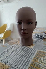 Cabeza de maniquí africano para mujer, sin pelo, para hacer peluca, sombrero, mostrar cosmetología, cabeza de maniquí, muñeca femenina de entrenamiento calva, gran oferta