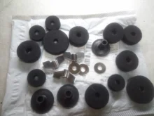 Juego de tambor práctico, fieltro de platillo, mangas, tuercas y arandelas de ala, accesorios de soporte de platillo Hi-Hat