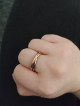 Ramos-Conjunto de anillos clásicos de 3 rondas para mujer, joyería de acero inoxidable para boda y compromiso