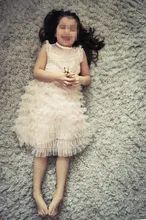 Vestido de verano para niñas, ropa con diseño de funda y volantes de encaje, para fiesta de cumpleaños de 3 a 8 años, 2020