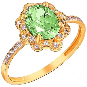 

Esthete ring with red gold cubic zirconia