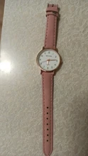 Reloj de pulsera con correa de cuero para mujer, nuevo accesorio informal a la moda, sencillo, caja de Reloj de cuarzo, 2020