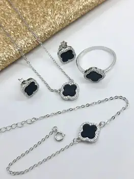 

Silver set with Clover 925 Italian