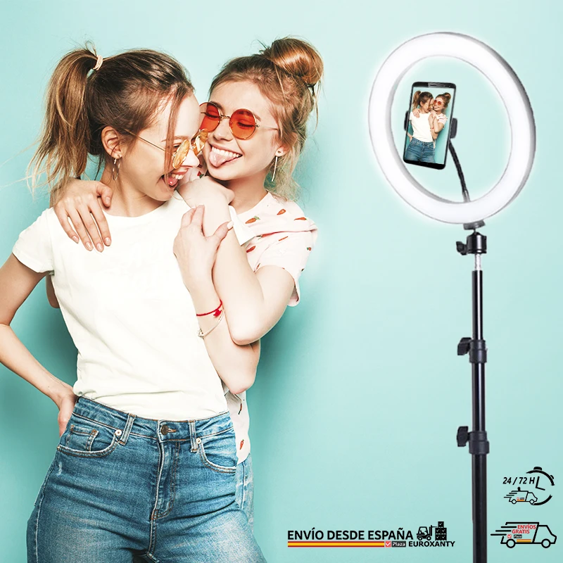 Евроксанти®Мовиль светильник обруч | 26 см 10 &quot| Светодиодный selfie кольцо Штатив
