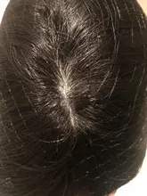 El mejor peluquín virgen hecho a medida, tupé de pelo humano virgen con 5 Clips en el pelo, peluca de cabello Natural virgen, cuero cabelludo, 15x16cm