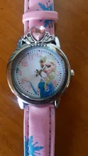 Relojes de princesa Elsa para niños y niñas, pulsera de cristal con dibujos animados de Anna