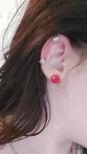 De moda Simple liso puños de oído pendientes de Clip pendientes largos aretes pendientes para las mujeres sin Piercing falso cartílago pendiente regalos