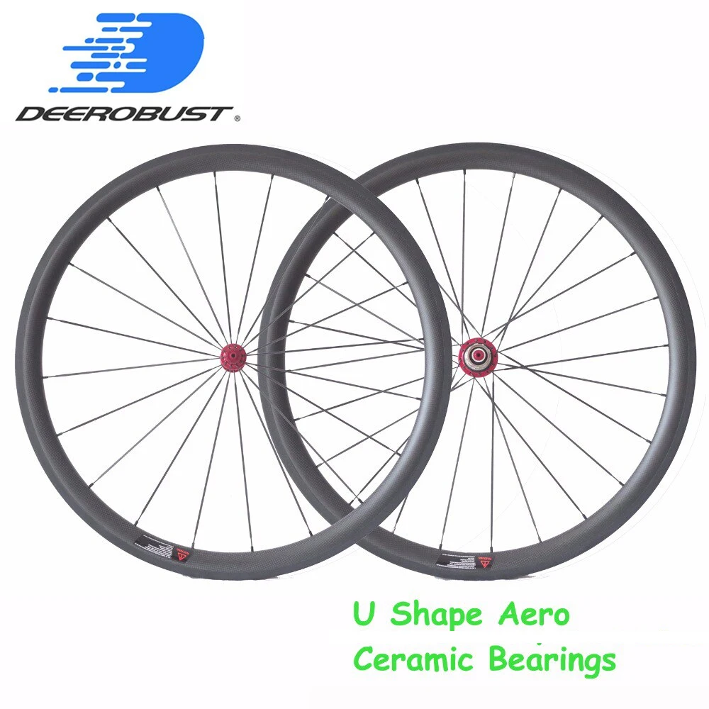 Pro ceramic 700c 38 мм u-образный углеродный трубчатый дорожный велосипед колеса комплект велосипедных колес Powerway R13/R36 керамические втулки 20 24 Отверстия