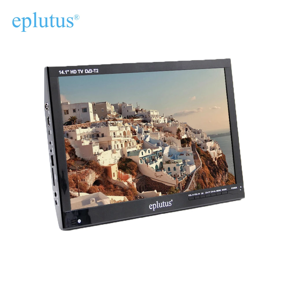  Portable TV for car DVB-T2 Digital tuner Analog mini small auto television Eplutus EP 143T 14.1 inc