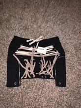 Mini Skirts Short Bandage Asymmetrical TWOTWINSTYLE Patchwork Sexy High-Waist Fashion